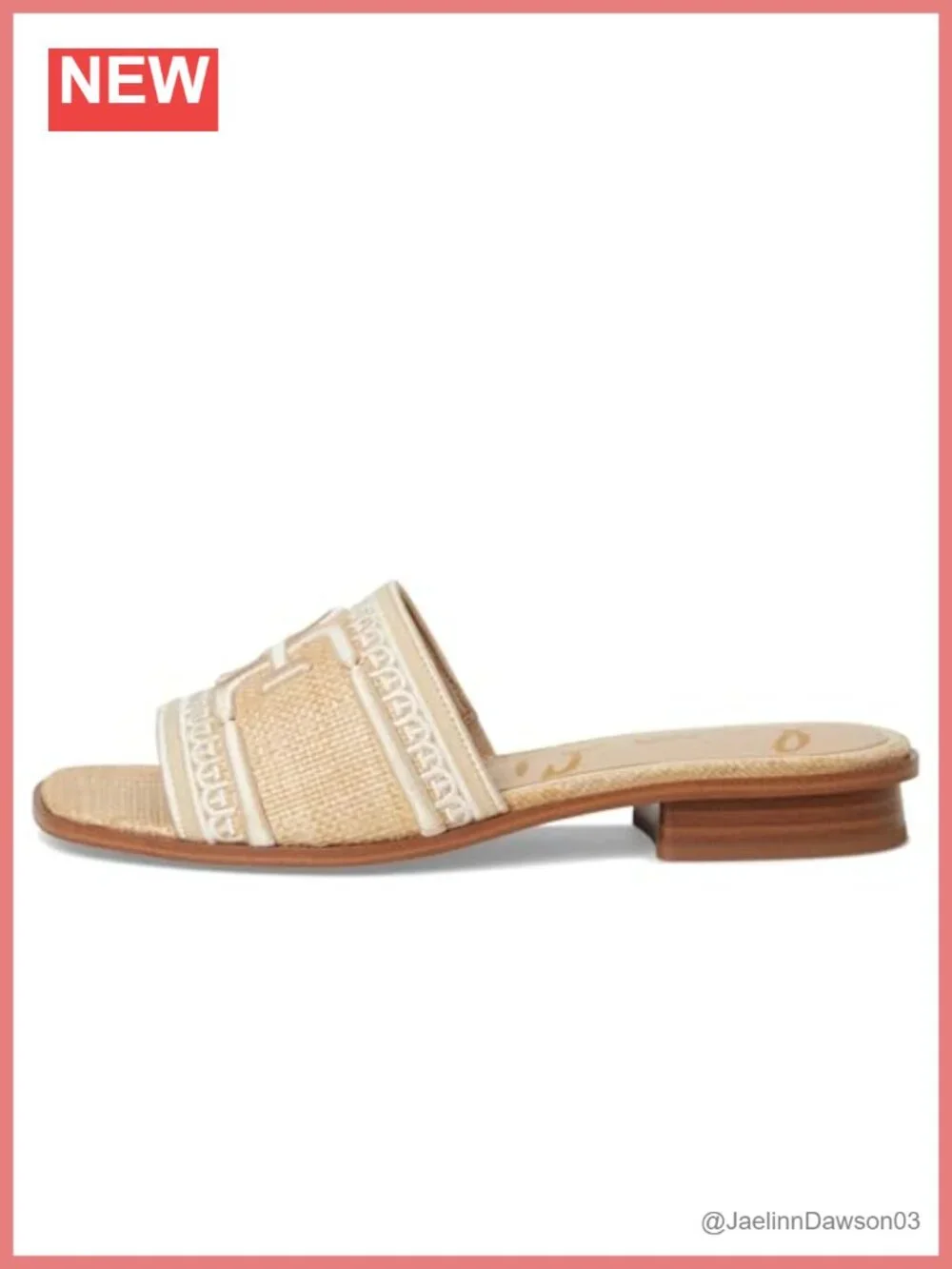 Sam Edelman Stevie Woven Slide Heeled Sandals Block Heel Boho